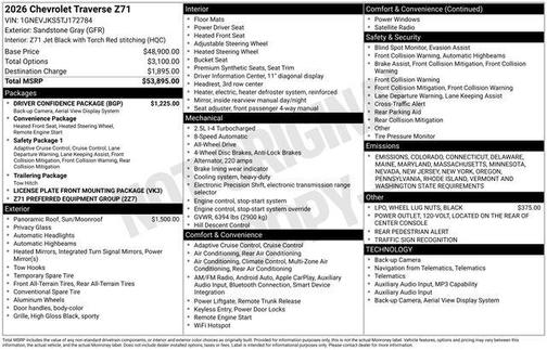 2026 Chevrolet Traverse AWD Z71
