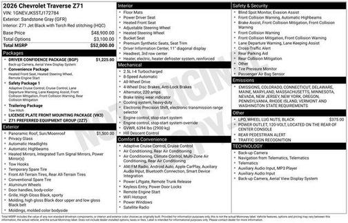 2026 Chevrolet Traverse AWD Z71
