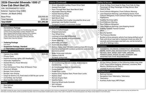 2026 Chevrolet Silverado 1500 LT