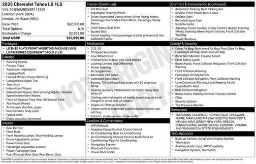 2025 Chevrolet Tahoe LS
