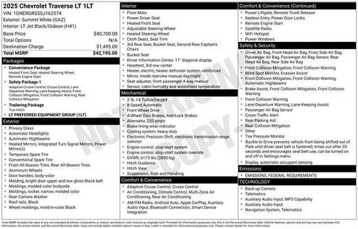 2025 Chevrolet Traverse LT