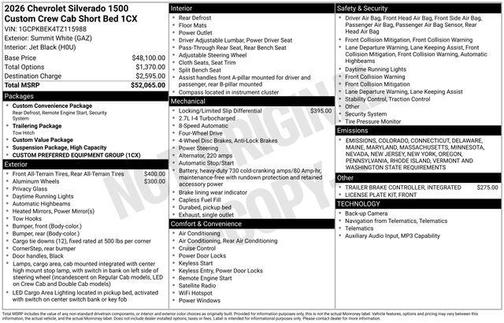2026 Chevrolet Silverado 1500 Custom
