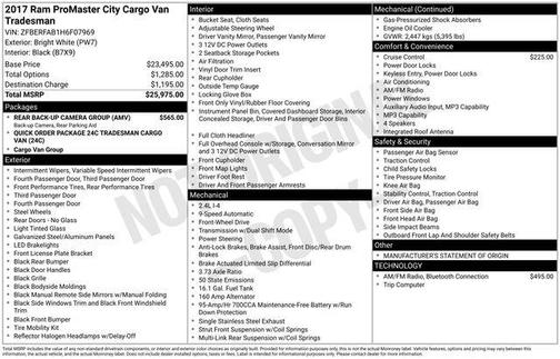 2017 RAM ProMaster City Tradesman