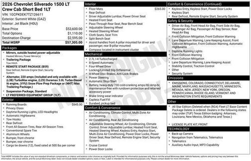 2026 Chevrolet Silverado 1500 LT