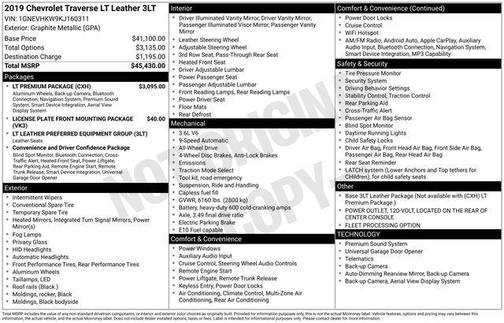 2019 Chevrolet Traverse LT Leather