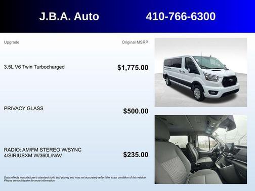 Oxford White 2023 Ford Transit-350 XLT