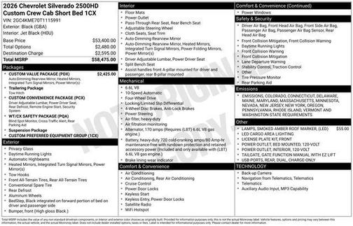 2026 Chevrolet Silverado 2500 Custom