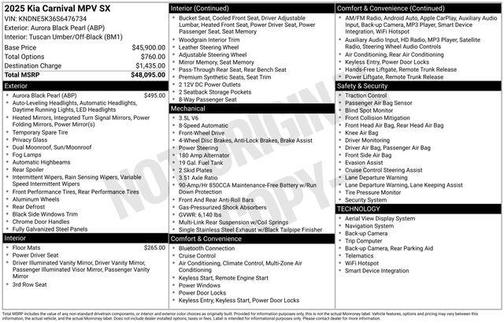 2025 Kia Carnival SX