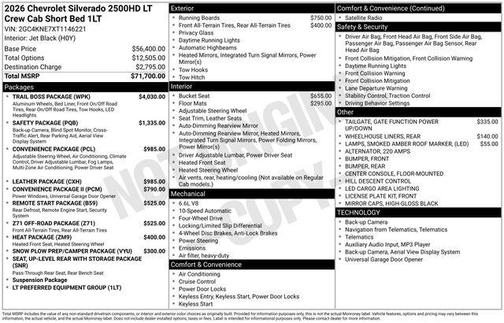 2026 Chevrolet Silverado 2500 LT