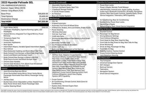 2023 Hyundai PALISADE SEL