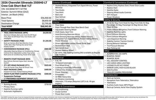 2026 Chevrolet Silverado 2500 LT