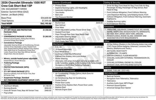 2026 Chevrolet Silverado 1500 RST