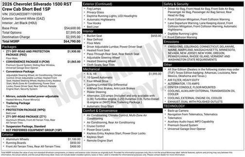 2026 Chevrolet Silverado 1500 RST