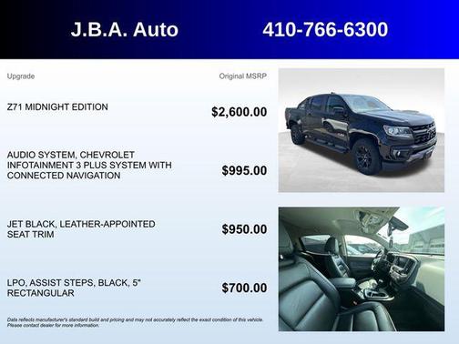 Black 2021 Chevrolet Colorado Z71