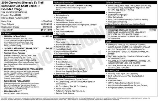 2026 Chevrolet Silverado EV Trail Boss
