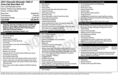 2021 Chevrolet Silverado 1500 LT