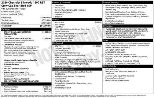 2026 Chevrolet Silverado 1500 RST