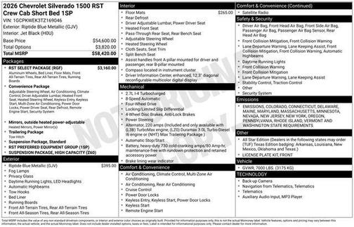 2026 Chevrolet Silverado 1500 RST