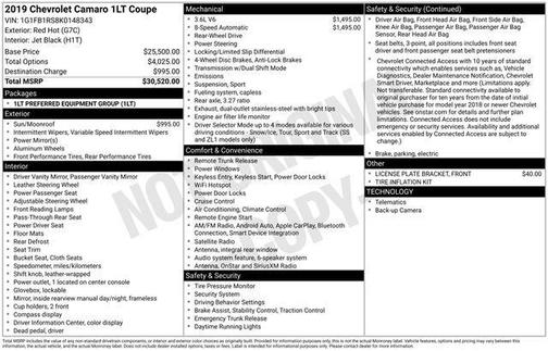 2019 Chevrolet Camaro 1LT