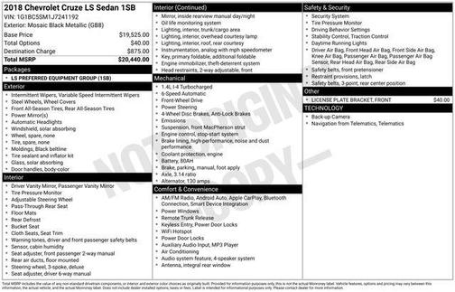 2018 Chevrolet Cruze LS