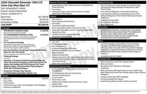 2026 Chevrolet Silverado 1500 LTZ