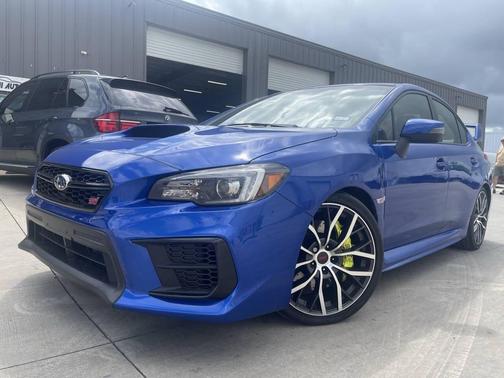 Blue 2021 Subaru WRX STI Limited w/Wing