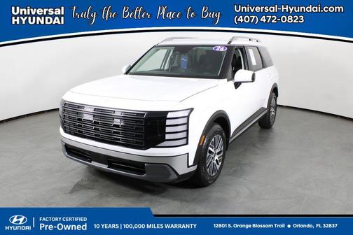 Creamy White Pearl 2026 Hyundai Palisade Hybrid Blue SEL 7P