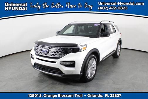 Star White Metallic Tri-Coat 2020 Ford Explorer Limited