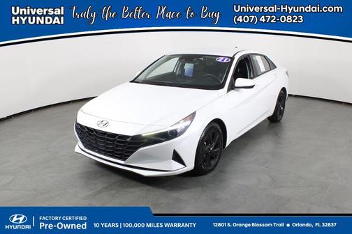 Quartz White 2021 Hyundai ELANTRA SEL