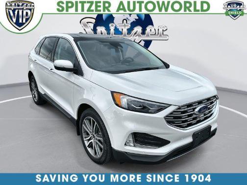 Star White Metallic Tri-Coat 2024 Ford Edge Titanium