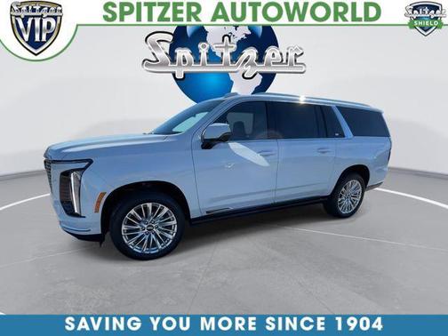 Vibrant White Tricoat 2026 Cadillac Escalade ESV Luxury