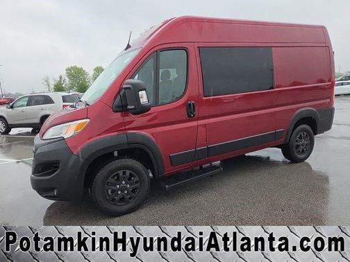 Deep Cherry Red Crystal Pearlcoat 2023 RAM ProMaster 2500 High Roof