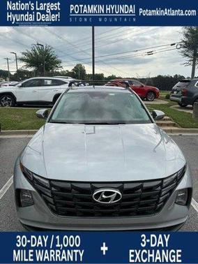 Shimmering Silver 2024 Hyundai TUCSON Hybrid Blue