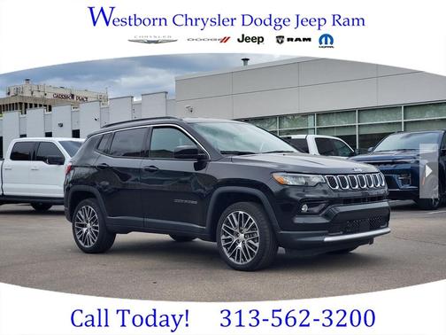 Diamond Black Crystal Pearlcoat 2023 Jeep Compass Limited