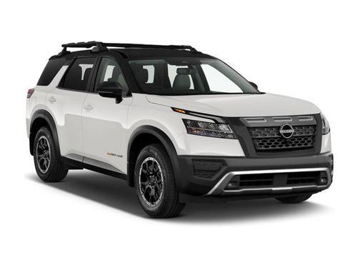 Pearl White Tricoat/Super Black 2023 Nissan Pathfinder Rock Creek 4WD