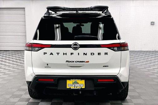 Pearl White Tricoat/Super Black 2023 Nissan Pathfinder Rock Creek 4WD