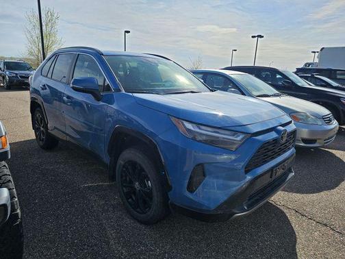Cavalry Blue 2025 Toyota RAV4 Hybrid SE