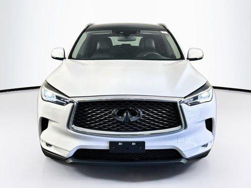Lunar White 2022 INFINITI QX50 LUXE AWD