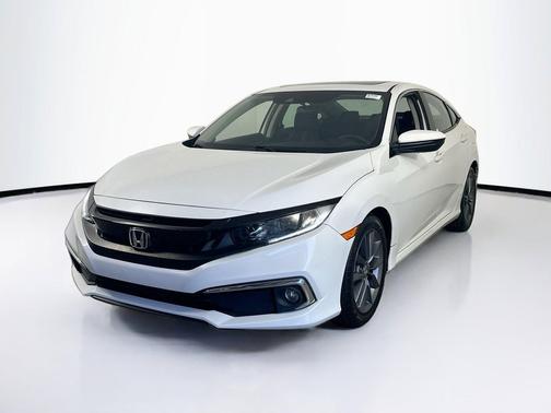 Platinum White Pearl 2021 Honda Civic EX