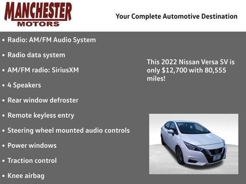 Aspen White Tricoat 2022 Nissan Versa 1.6 SV