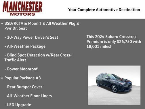 Crystal Black Silica 2024 Subaru Crosstrek Premium