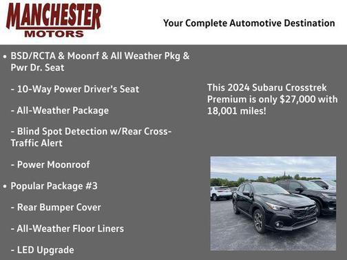 Crystal Black Silica 2024 Subaru Crosstrek Premium