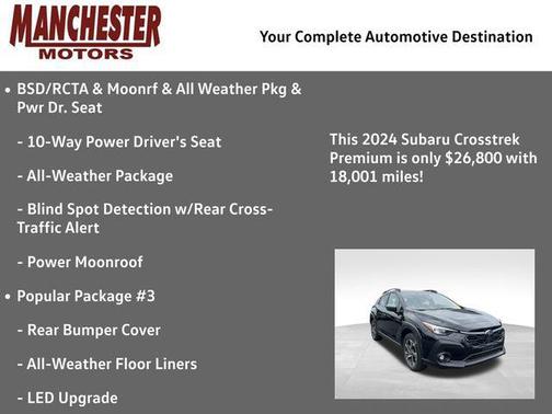Crystal Black Silica 2024 Subaru Crosstrek Premium
