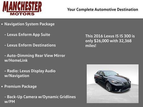 Obsidian 2016 Lexus IS 300 Base