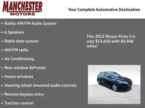 Super Black 2022 Nissan Kicks S