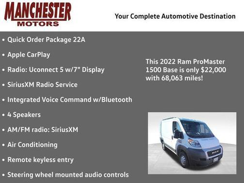 2022 RAM ProMaster 1500 Low Roof
