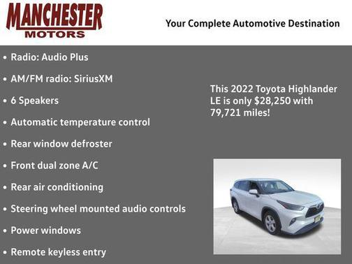 Wind Chill Pearl 2022 Toyota Highlander LE