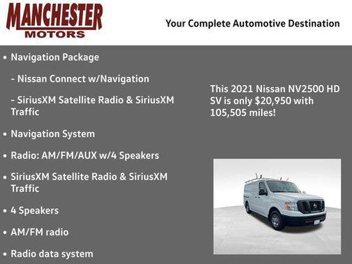 2021 Nissan NV Cargo NV2500 HD SV V6