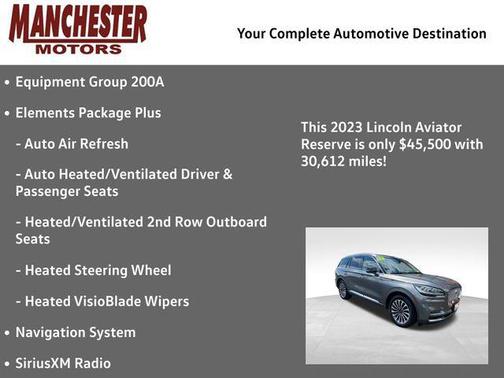 Asher Gray Metallic Clearcoat 2023 Lincoln Aviator Reserve AWD