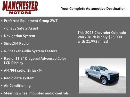 Summit White 2023 Chevrolet Colorado WT